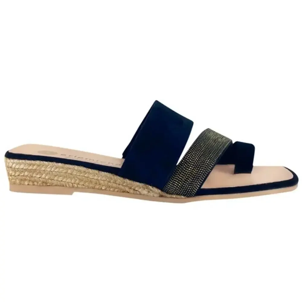 Eric Michael Claudia Slide Sandal Slip-On Leather Upper Black Size 6 NWOT_6